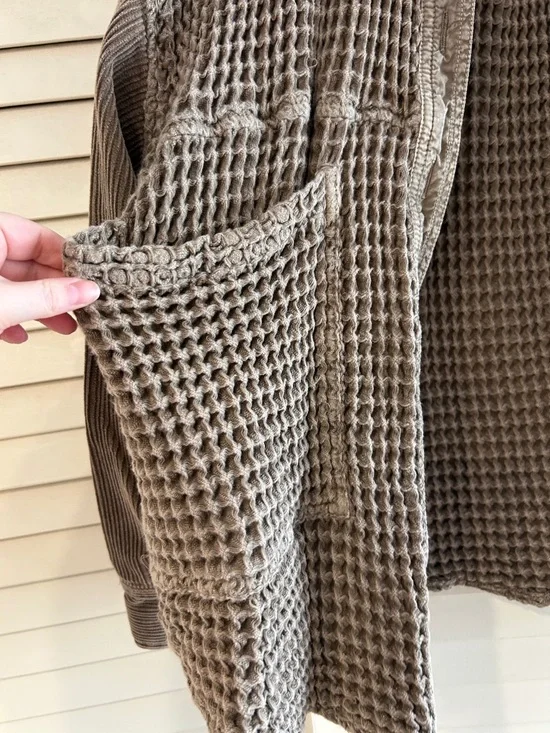 Free People BDG Oversized corduroy and waffle knit jacket - Picture 3 of 4